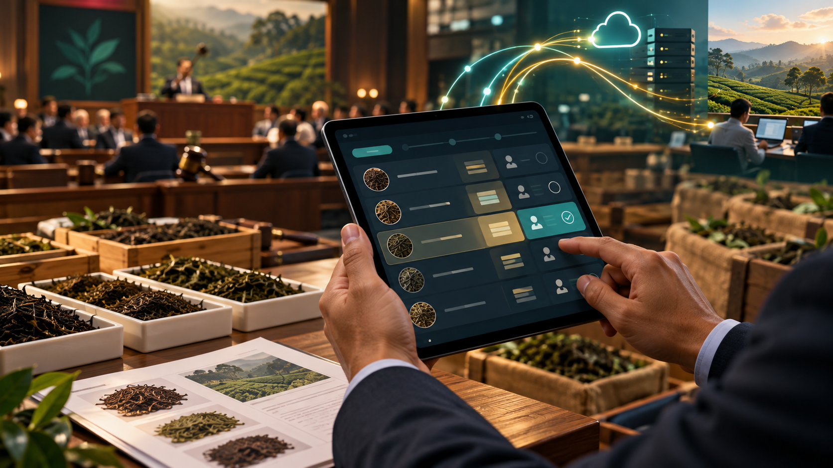 OLAX BidSync mobile app for recording tea auction prices and buyer details