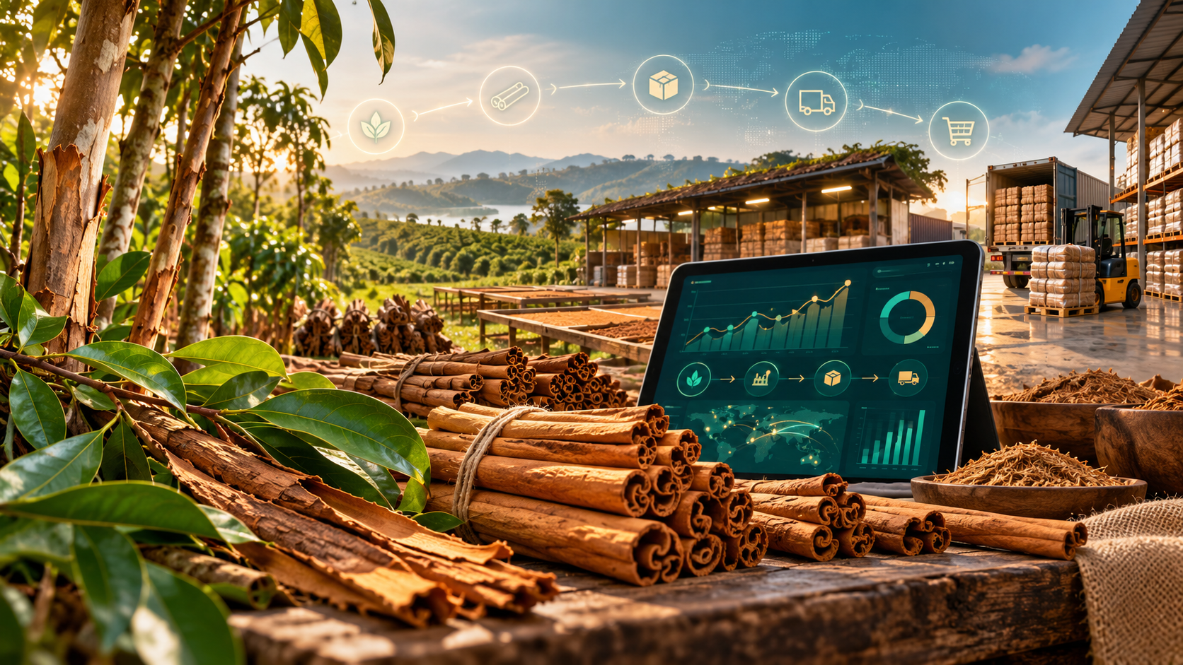 OLAX Cinnamon360 integrated cinnamon production, inventory and sales management