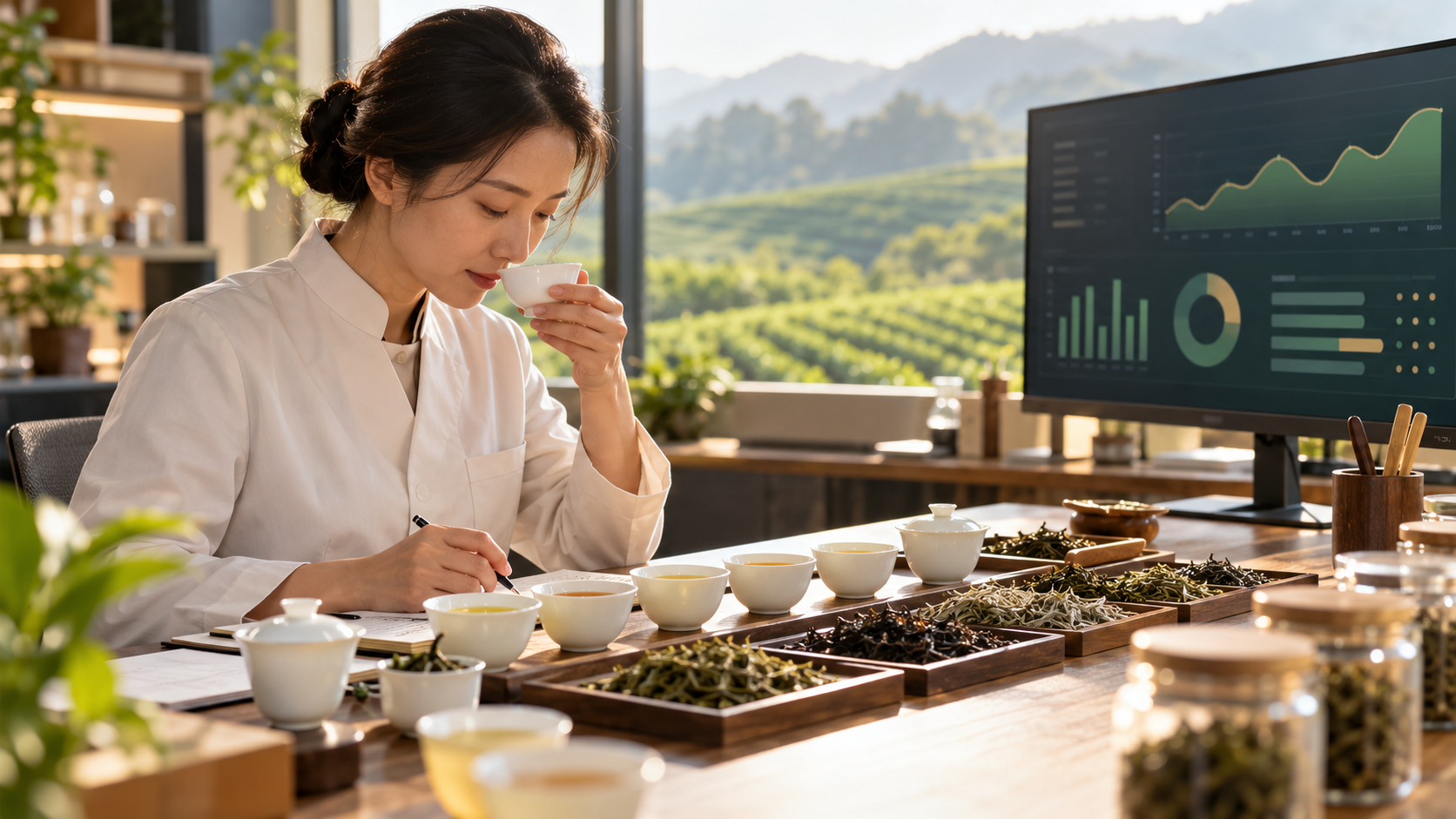 Tea tasting mobile app connected to OLAX intelligence