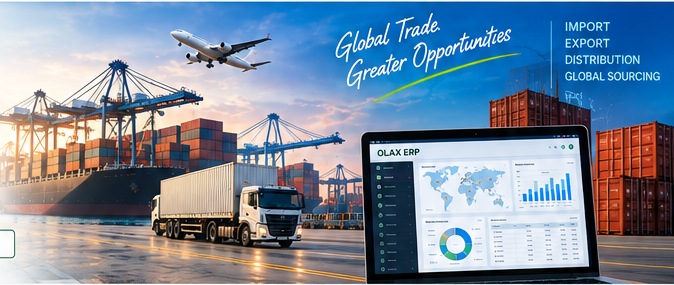 OLAX ERP trading ecosystem in a warehouse and distribution environment